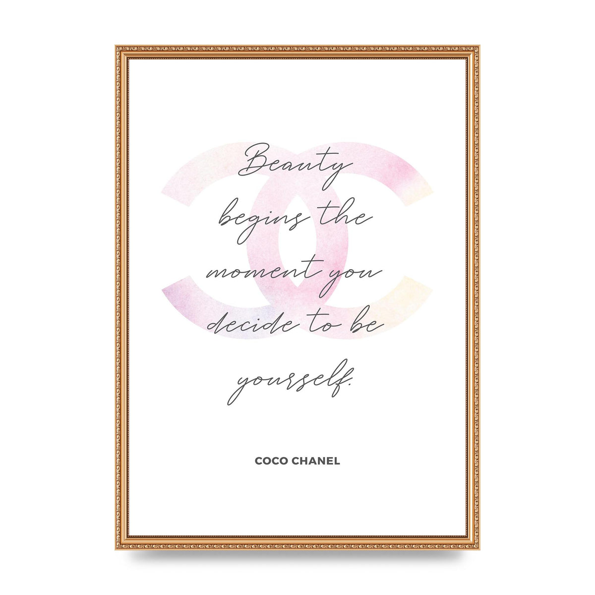 Beauty Begins Art For The Home - A2 framed