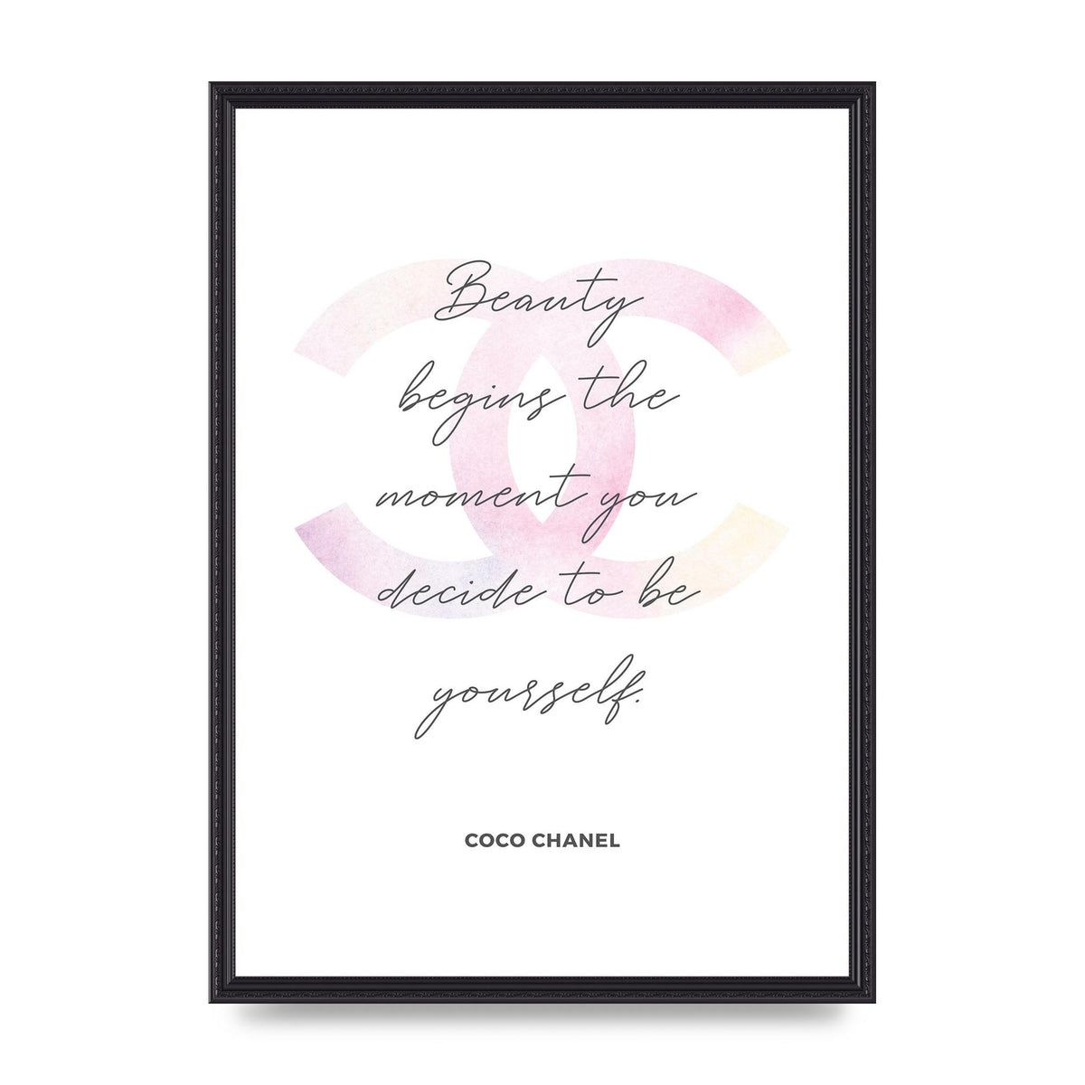 Beauty Begins Art For The Home - A2 framed