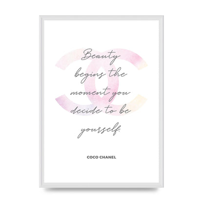 Beauty Begins Art For The Home - A2 framed
