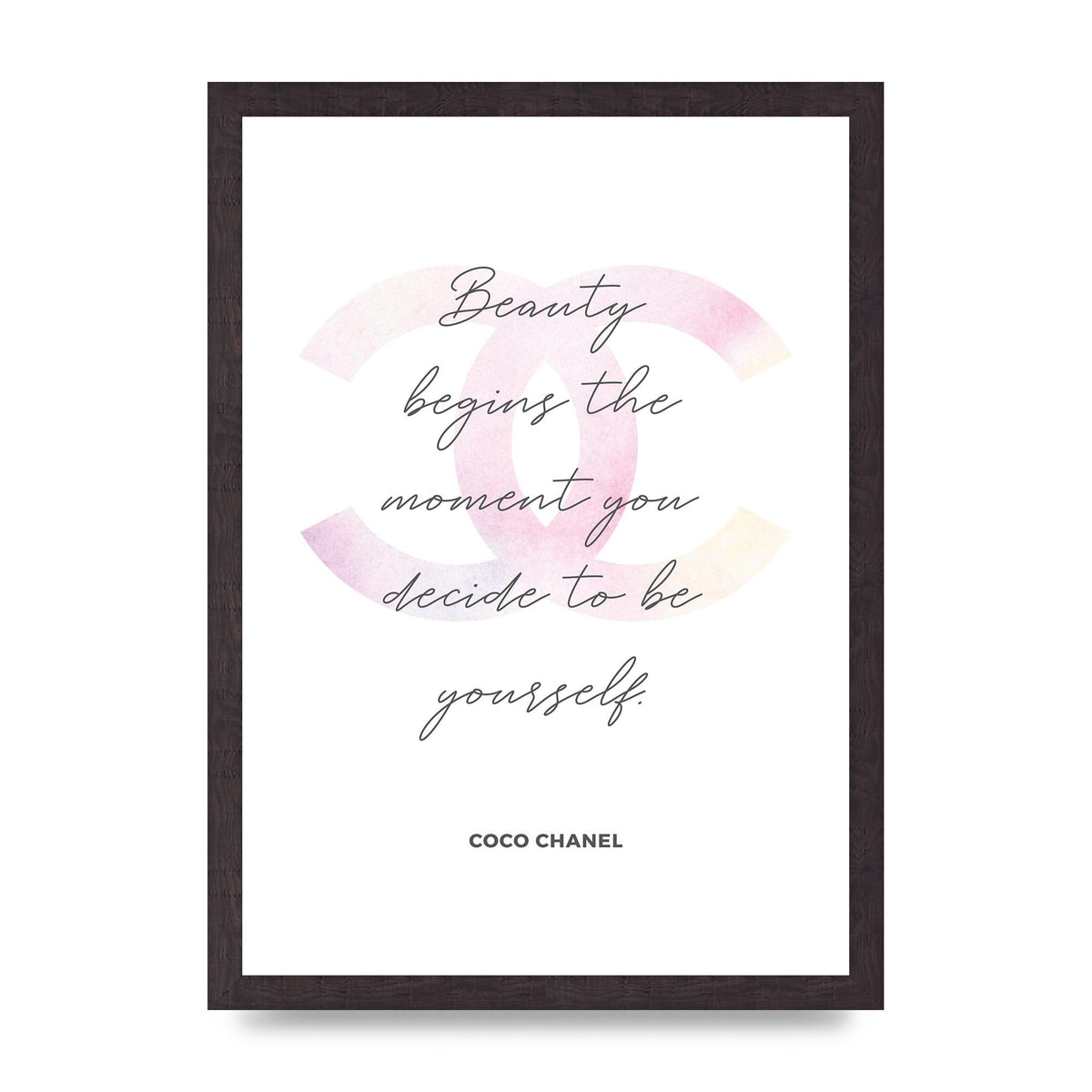 Beauty Begins Art For The Home - A3 framed