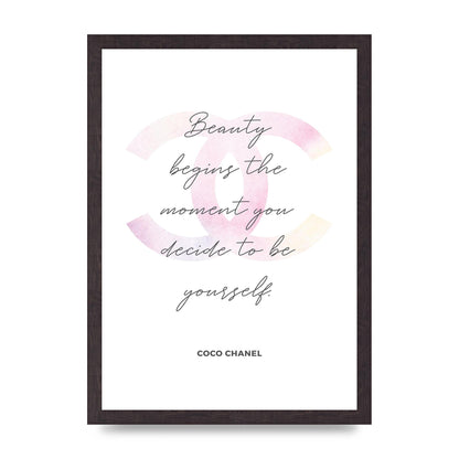 Beauty Begins Art For The Home - A3 framed