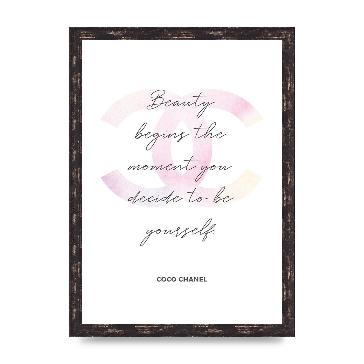 Beauty Begins Art For The Home - A3 framed