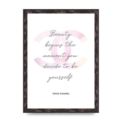 Beauty Begins Art For The Home - A3 framed