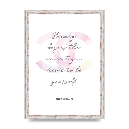 Beauty Begins Art For The Home - A3 framed