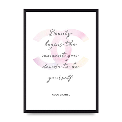 Beauty Begins Art For The Home - A3 framed