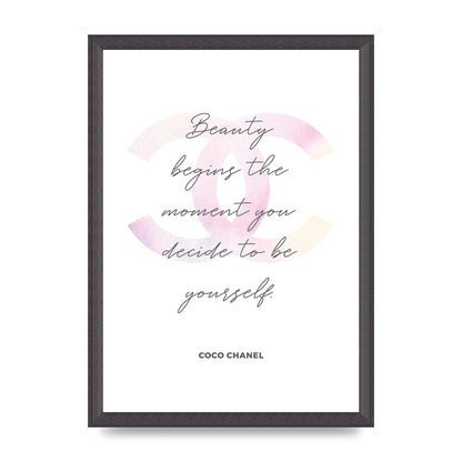 Beauty Begins Art For The Home - A3 framed