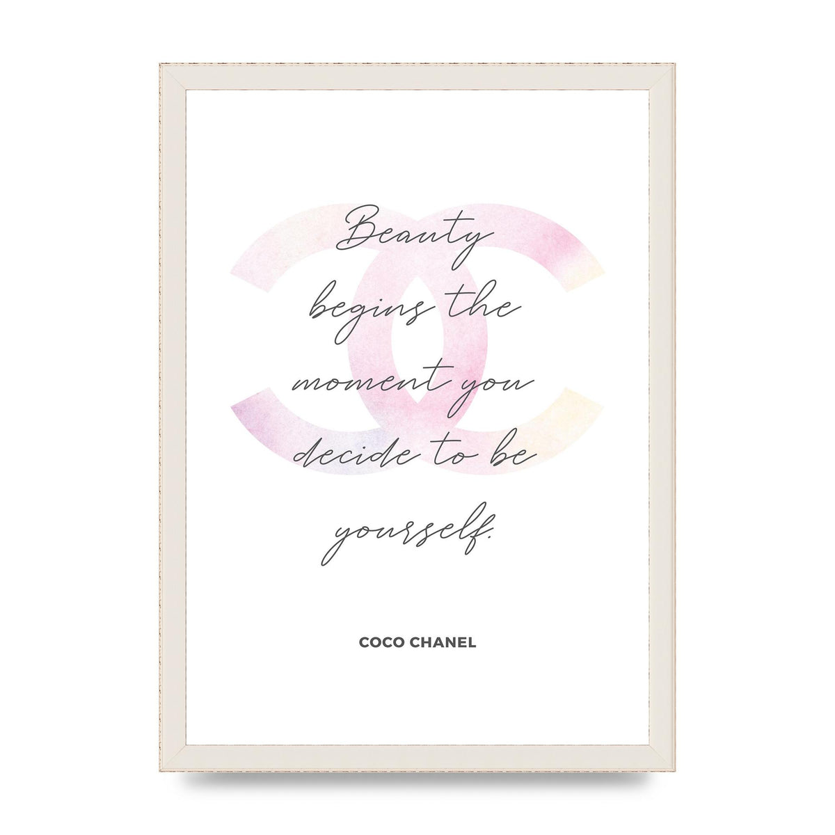 Beauty Begins Art For The Home - A3 framed