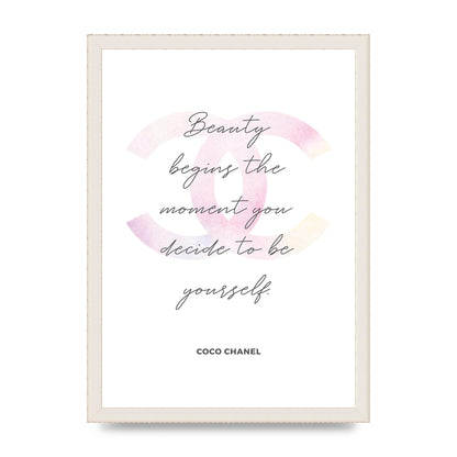 Beauty Begins Art For The Home - A3 framed