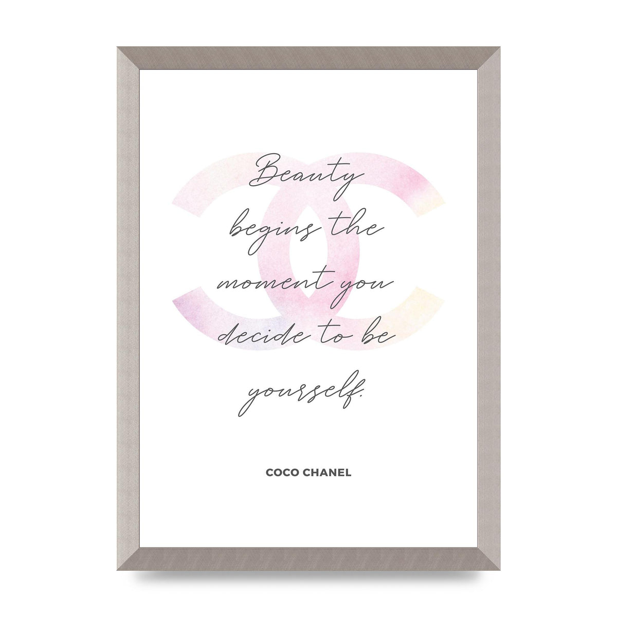 Beauty Begins Art For The Home - A3 framed