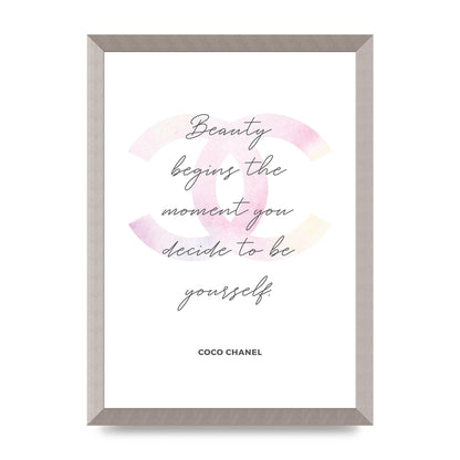 Beauty Begins Art For The Home - A3 framed