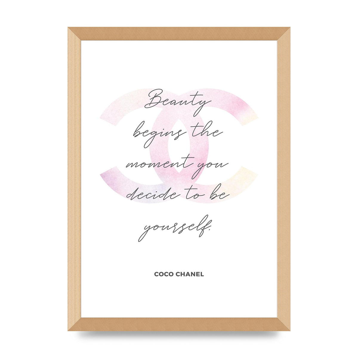 Beauty Begins Art For The Home - A3 framed
