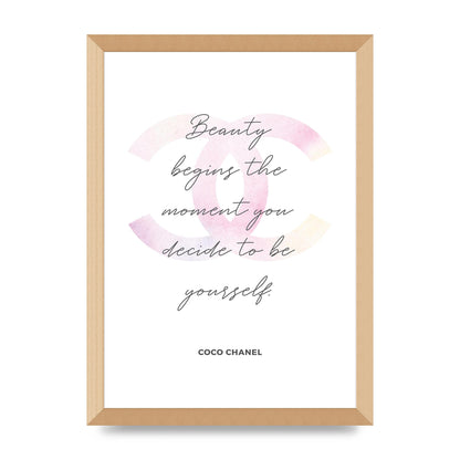 Beauty Begins Art For The Home - A3 framed