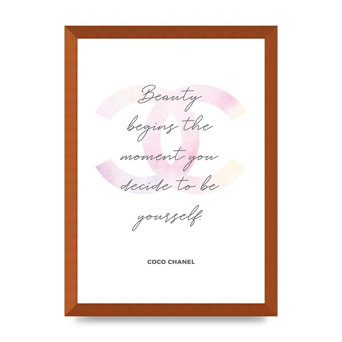 Beauty Begins Art For The Home - A3 framed