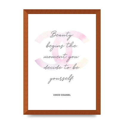 Beauty Begins Art For The Home - A3 framed