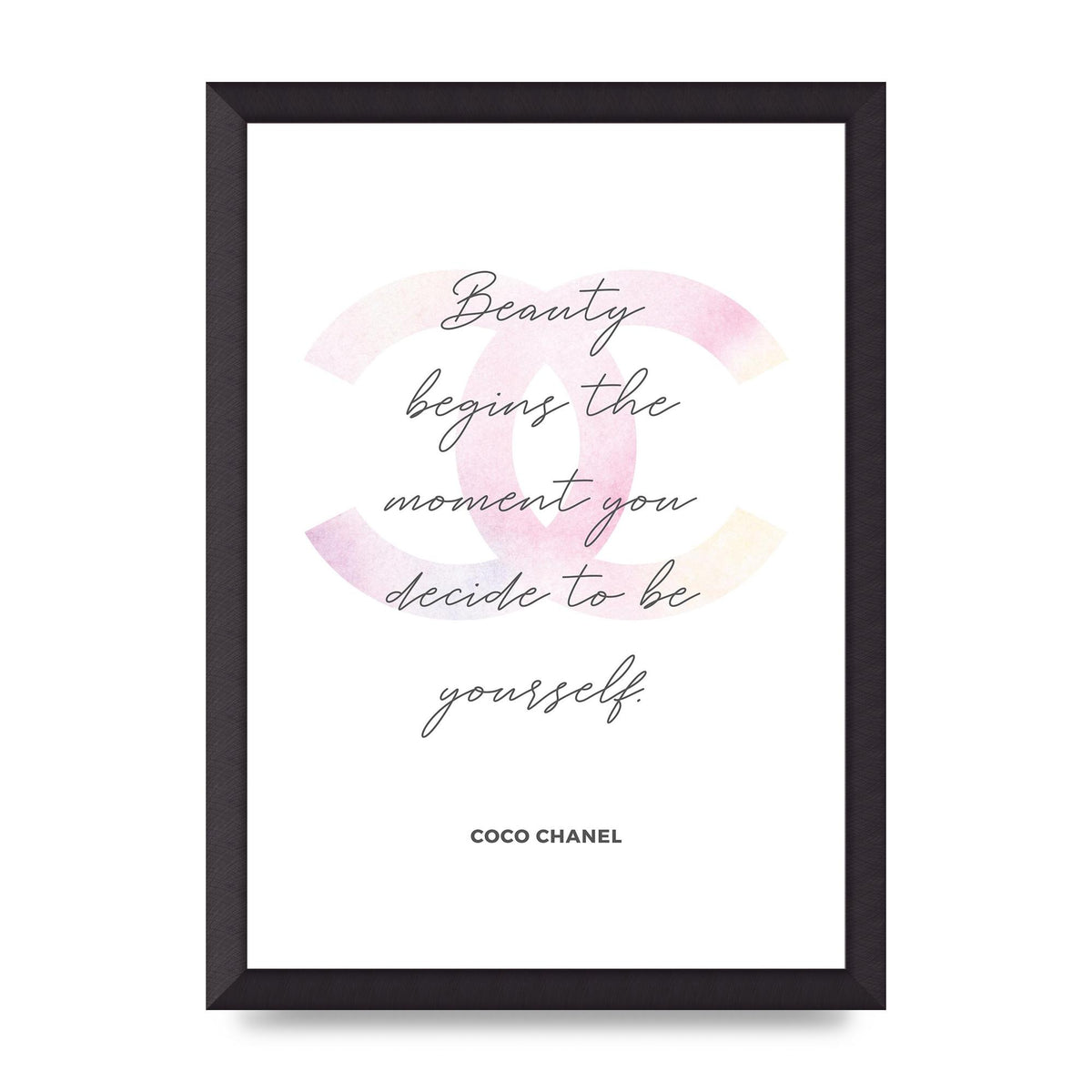 Beauty Begins Art For The Home - A3 framed