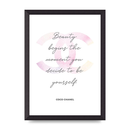 Beauty Begins Art For The Home - A3 framed