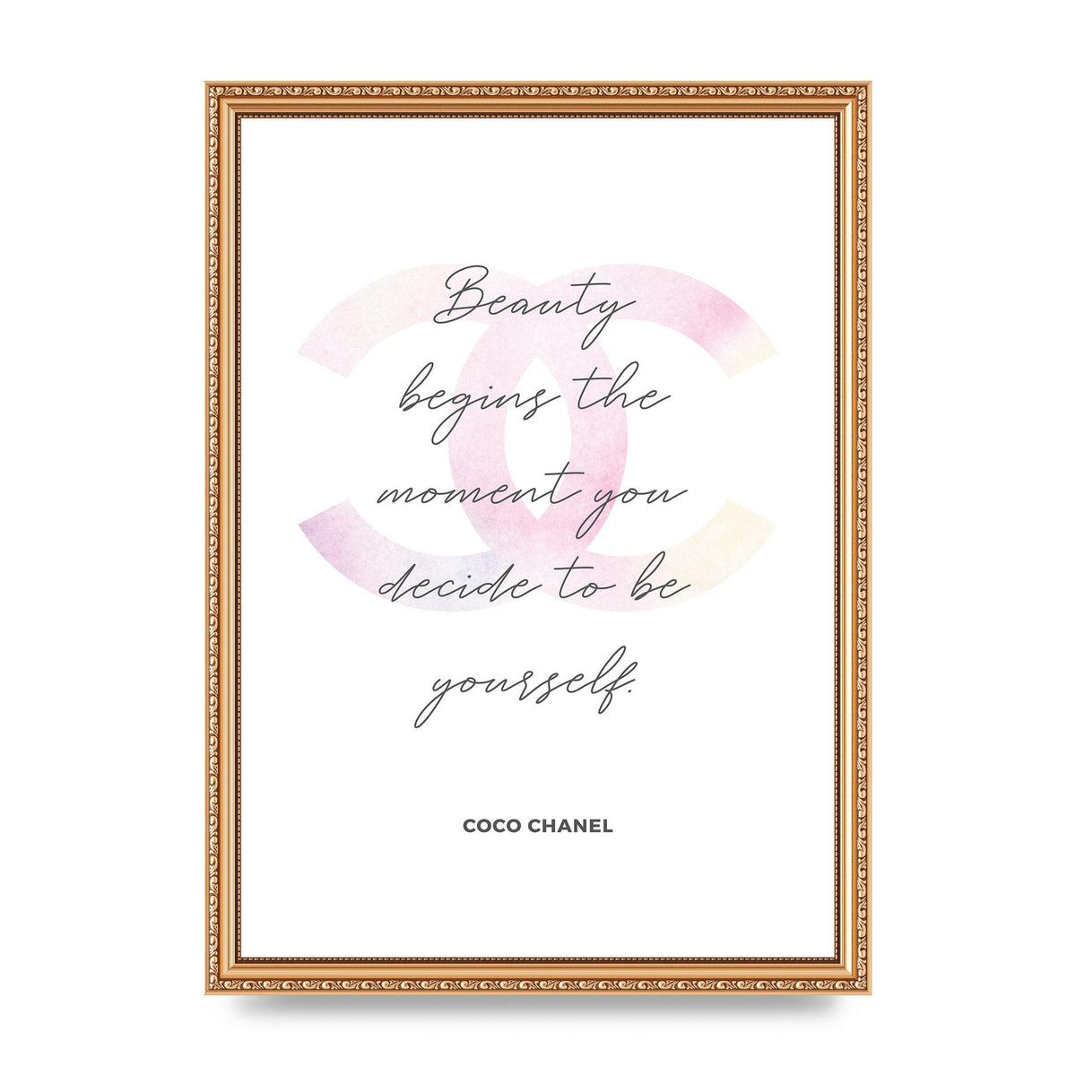 Beauty Begins Art For The Home - A3 framed