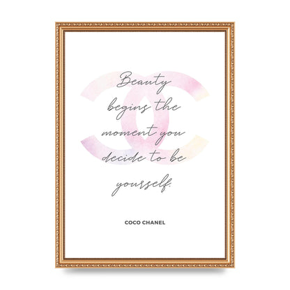Beauty Begins Art For The Home - A3 framed