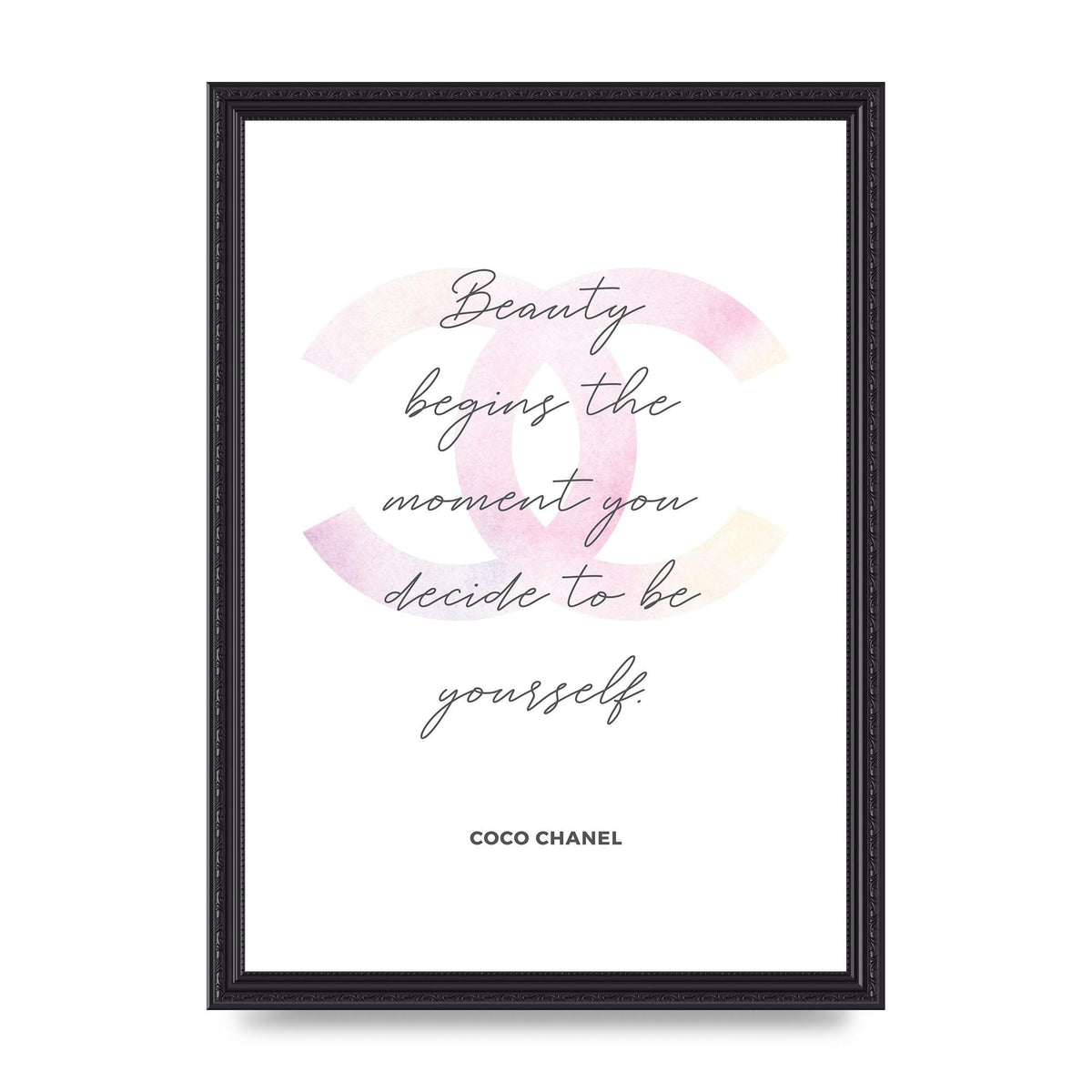 Beauty Begins Art For The Home - A3 framed