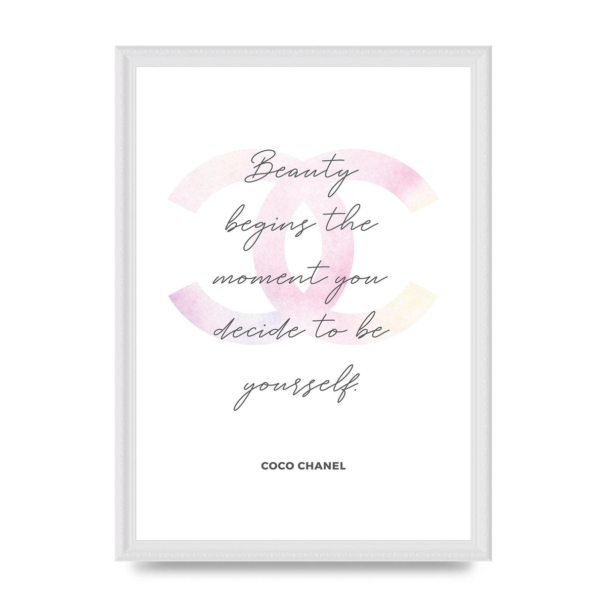 Beauty Begins Art For The Home - A3 framed