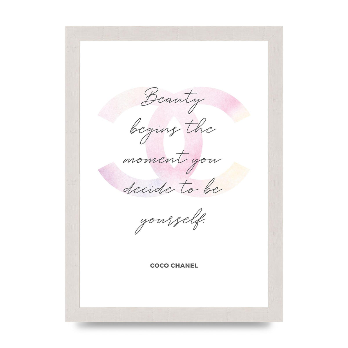 Beauty Begins Art For The Home - A4 framed