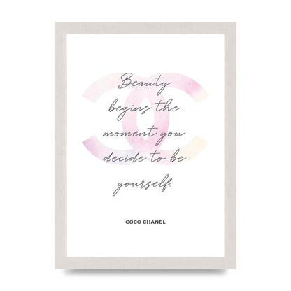 Beauty Begins Art For The Home - A4 framed