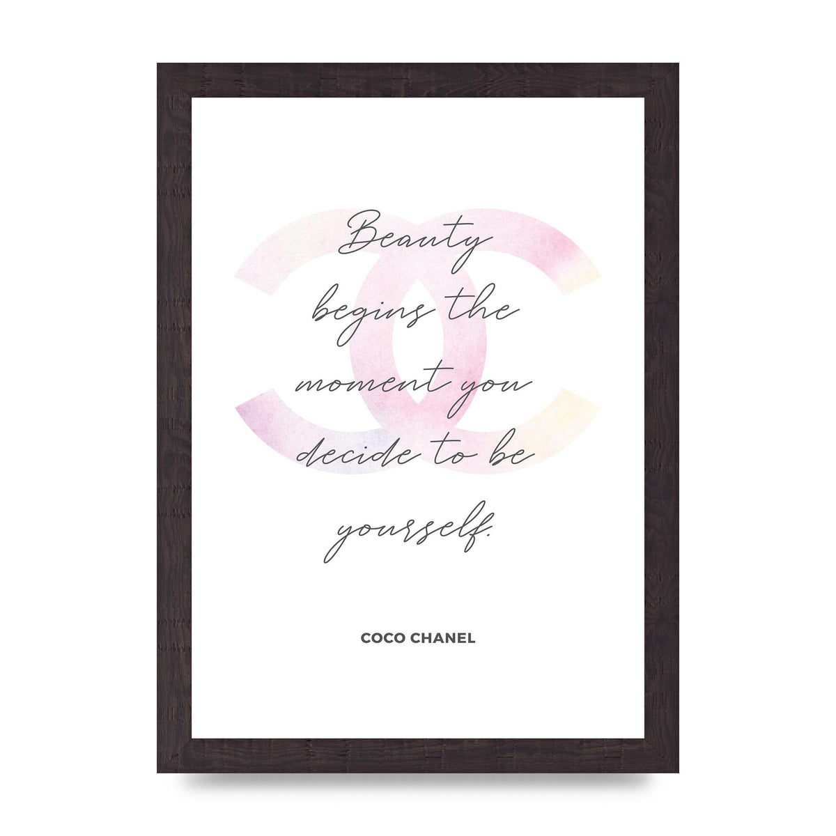 Beauty Begins Art For The Home - A4 framed