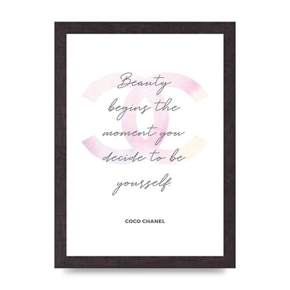 Beauty Begins Art For The Home - A4 framed