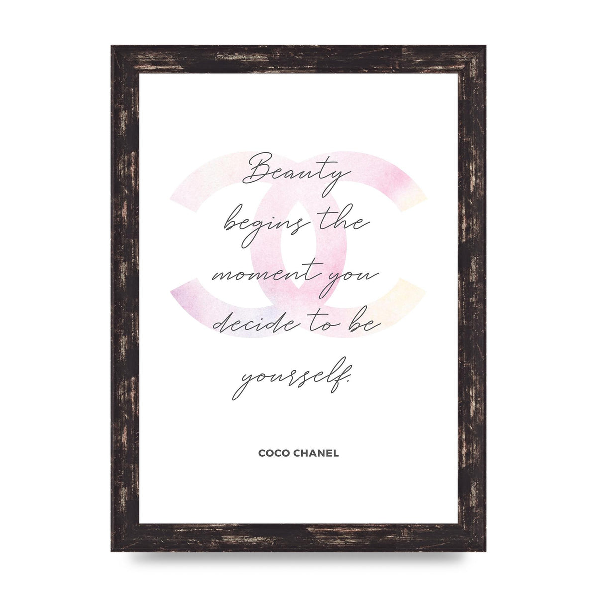 Beauty Begins Art For The Home - A4 framed