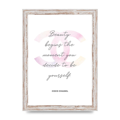 Beauty Begins Art For The Home - A4 framed