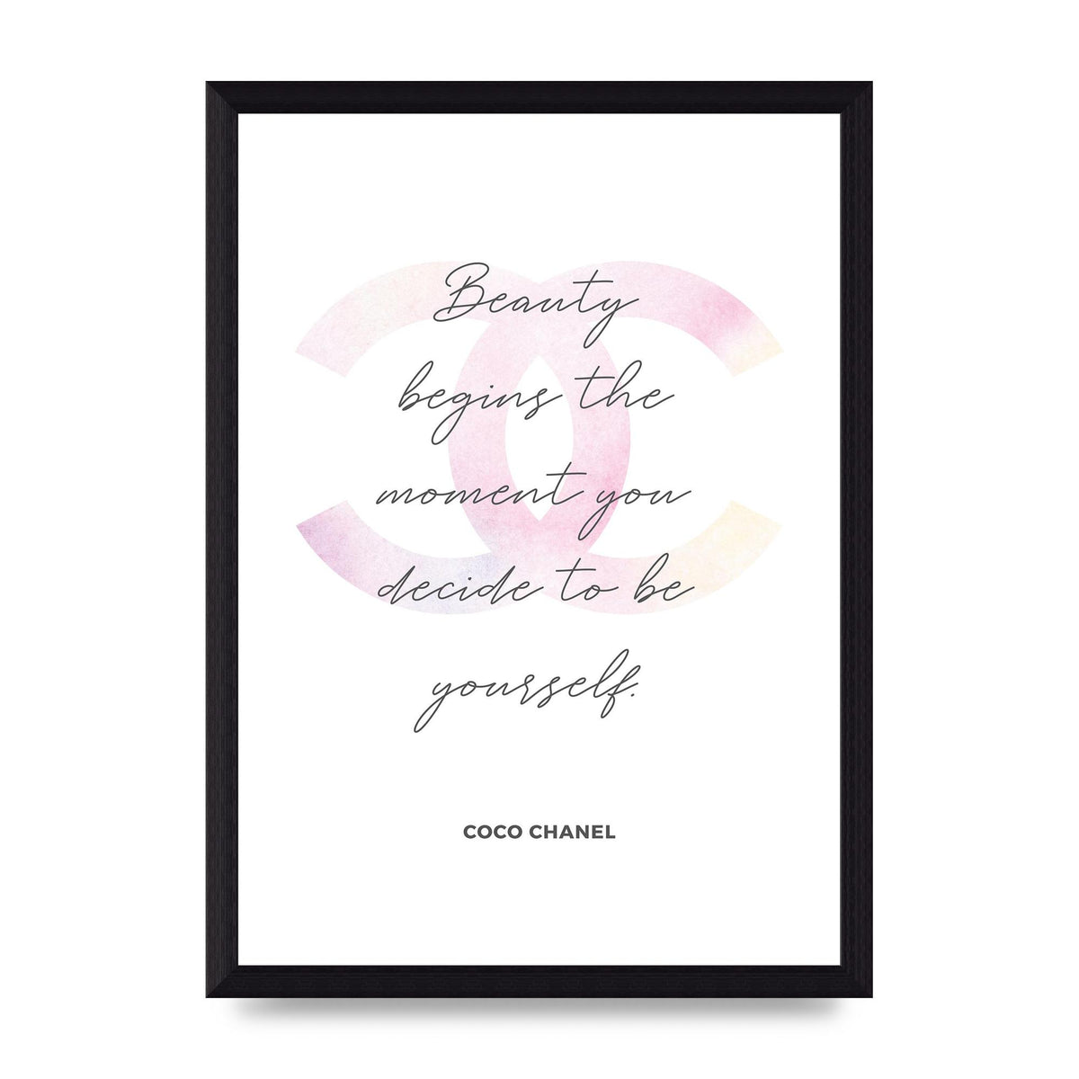 Beauty Begins Art For The Home - A4 framed