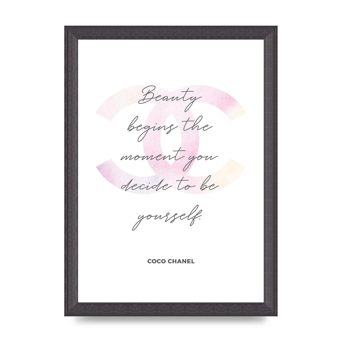 Beauty Begins Art For The Home - A4 framed
