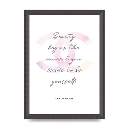 Beauty Begins Art For The Home - A4 framed