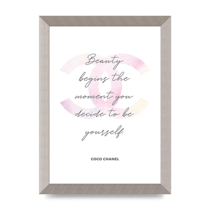 Beauty Begins Art For The Home - A4 framed
