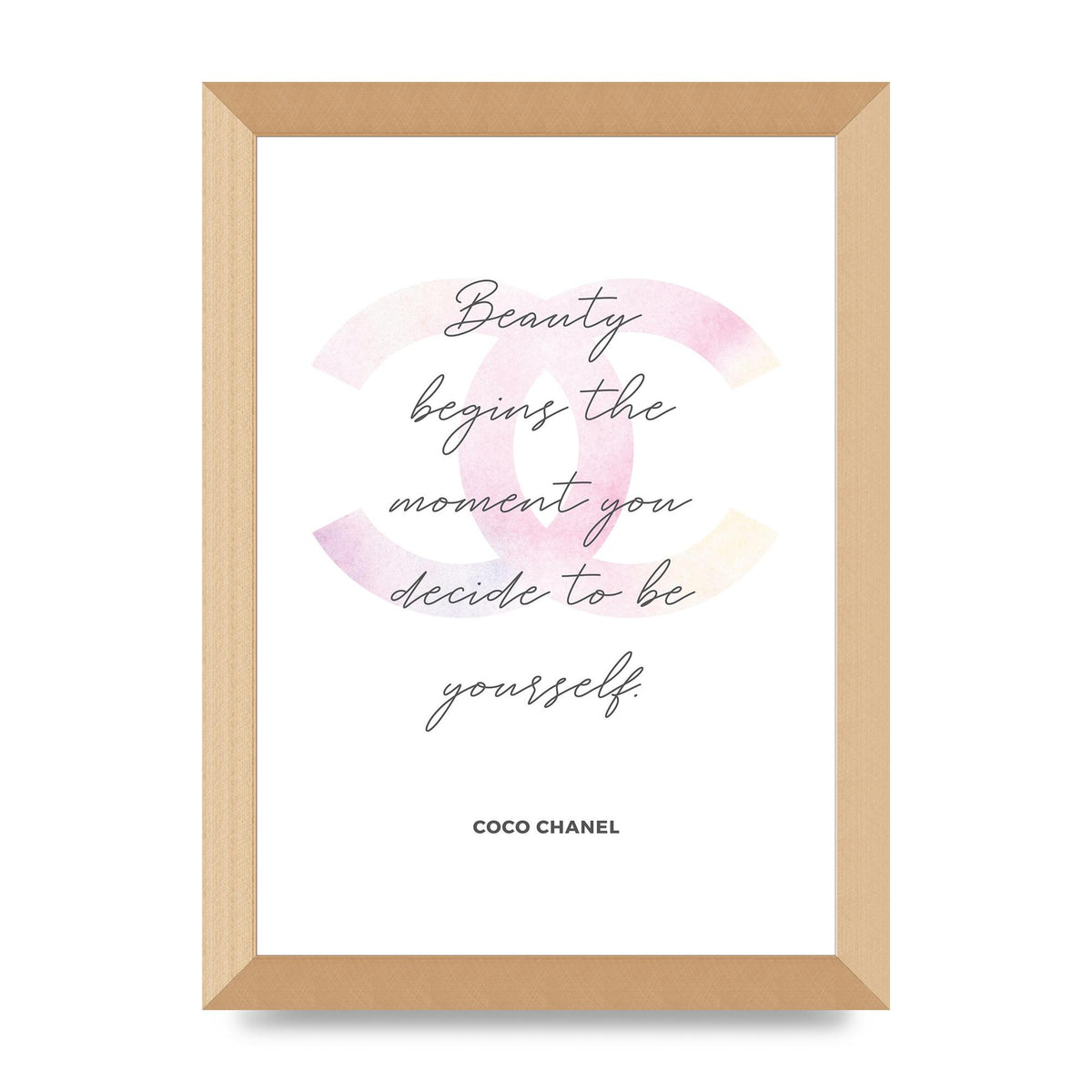 Beauty Begins Art For The Home - A4 framed