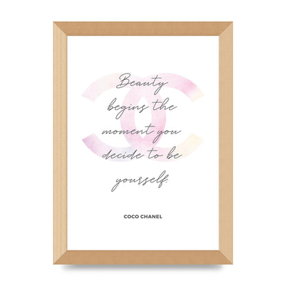Beauty Begins Art For The Home - A4 framed
