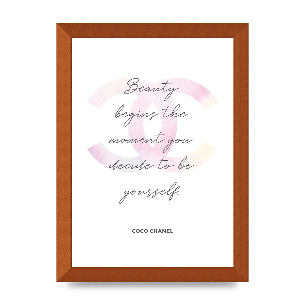 Beauty Begins Art For The Home - A4 framed