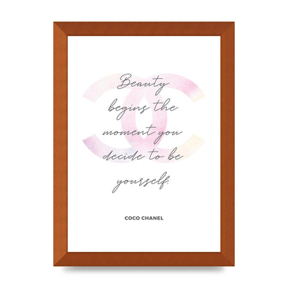Beauty Begins Art For The Home - A4 framed