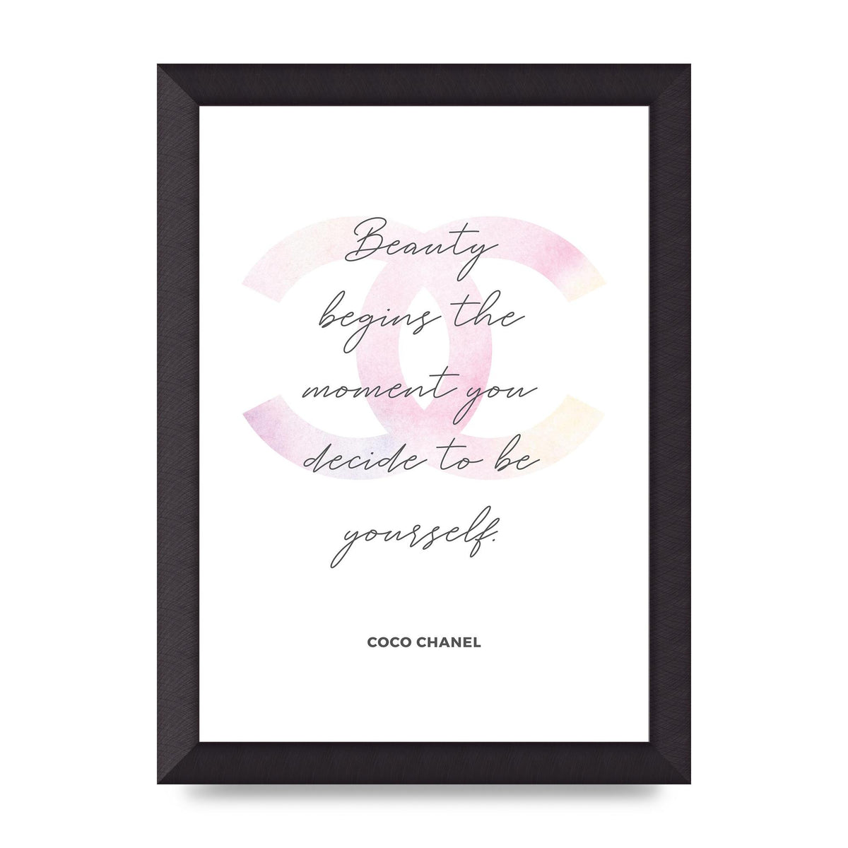 Beauty Begins Art For The Home - A4 framed