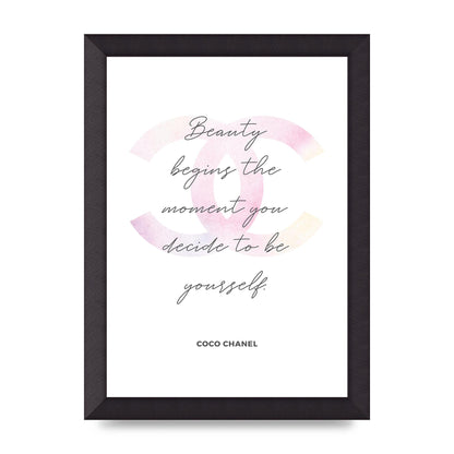 Beauty Begins Art For The Home - A4 framed