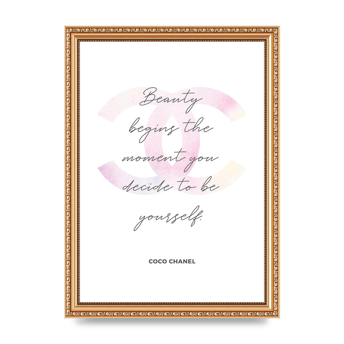 Beauty Begins Art For The Home - A4 framed