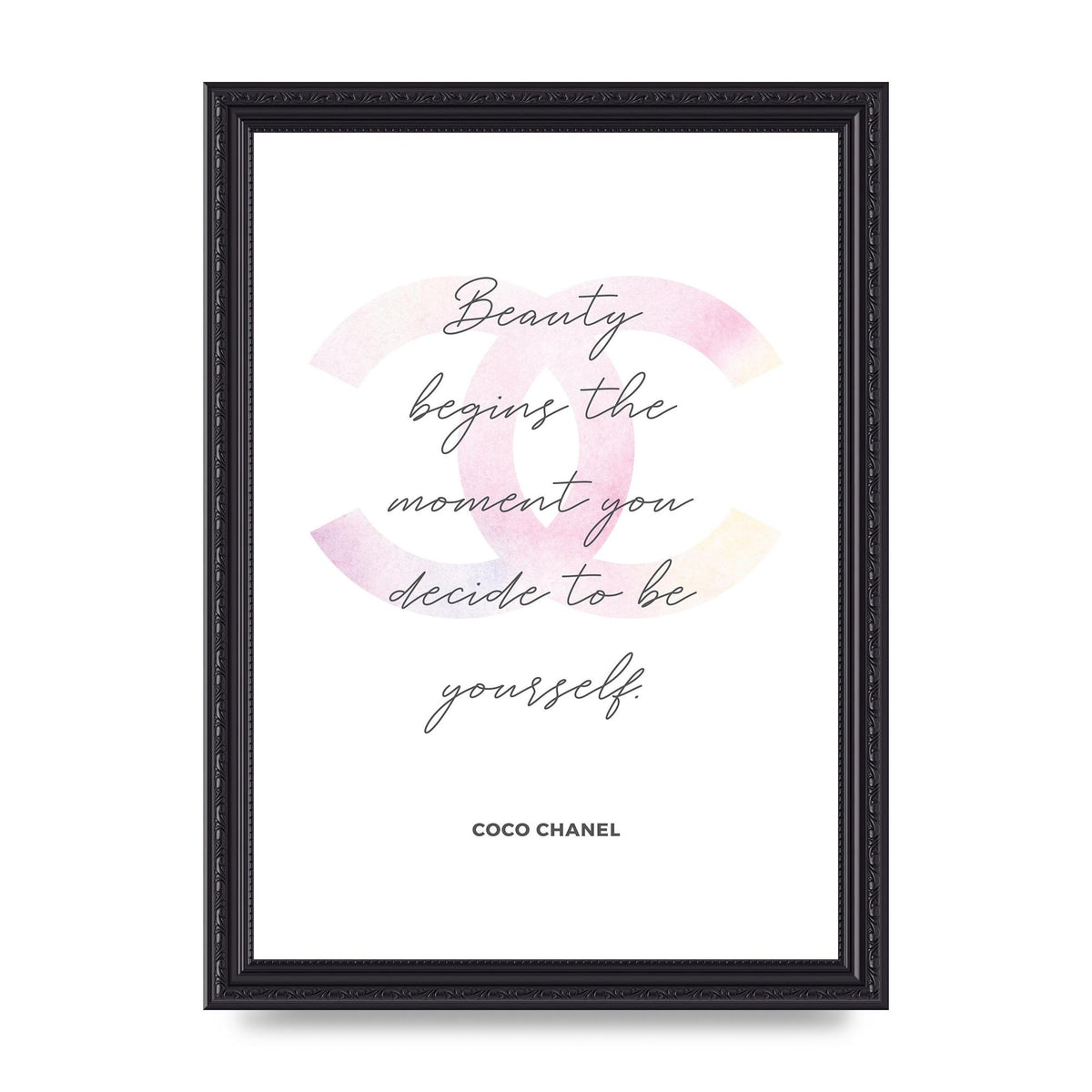 Beauty Begins Art For The Home - A4 framed