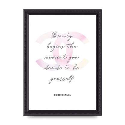 Beauty Begins Art For The Home - A4 framed