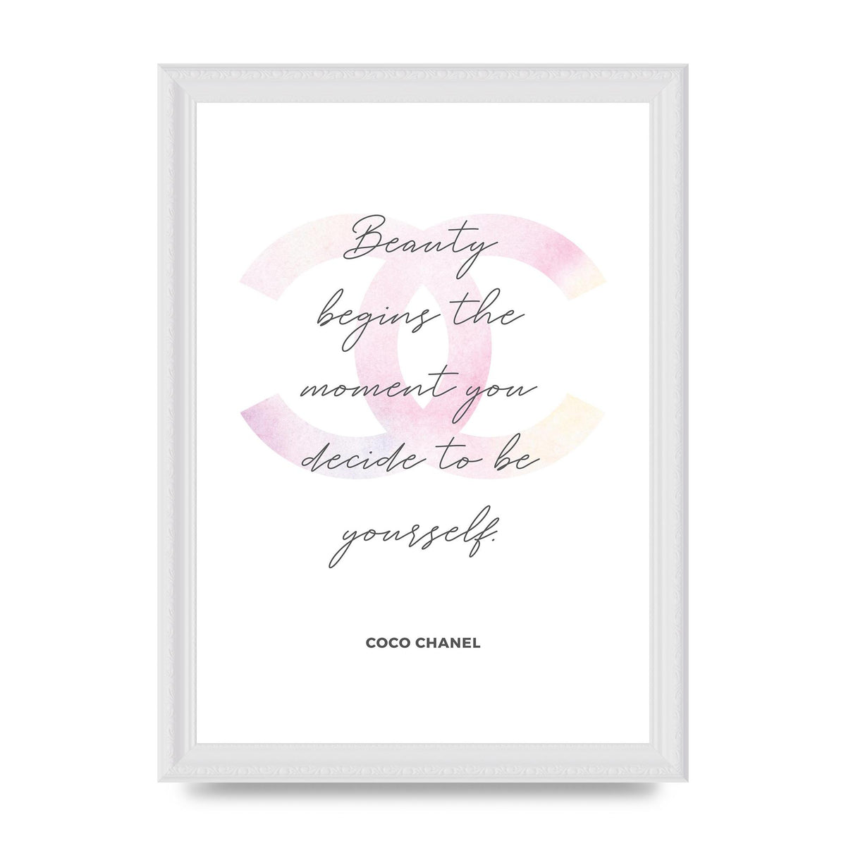 Beauty Begins Art For The Home - A4 framed