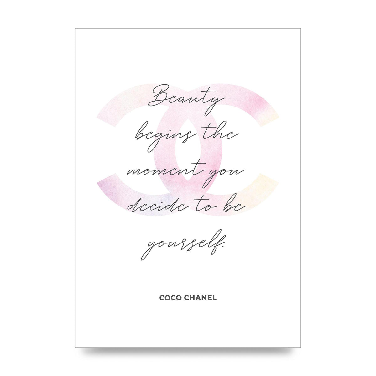 Beauty Begins Art For The Home - unframed print