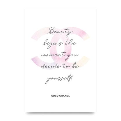 Beauty Begins Art For The Home - unframed print