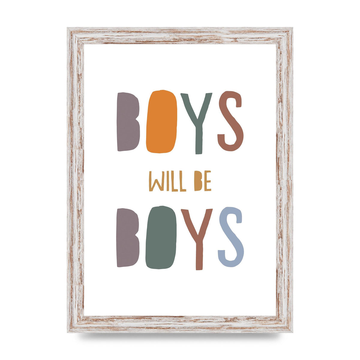 Boys Will Be Boys" Printed Poster - A4 framed