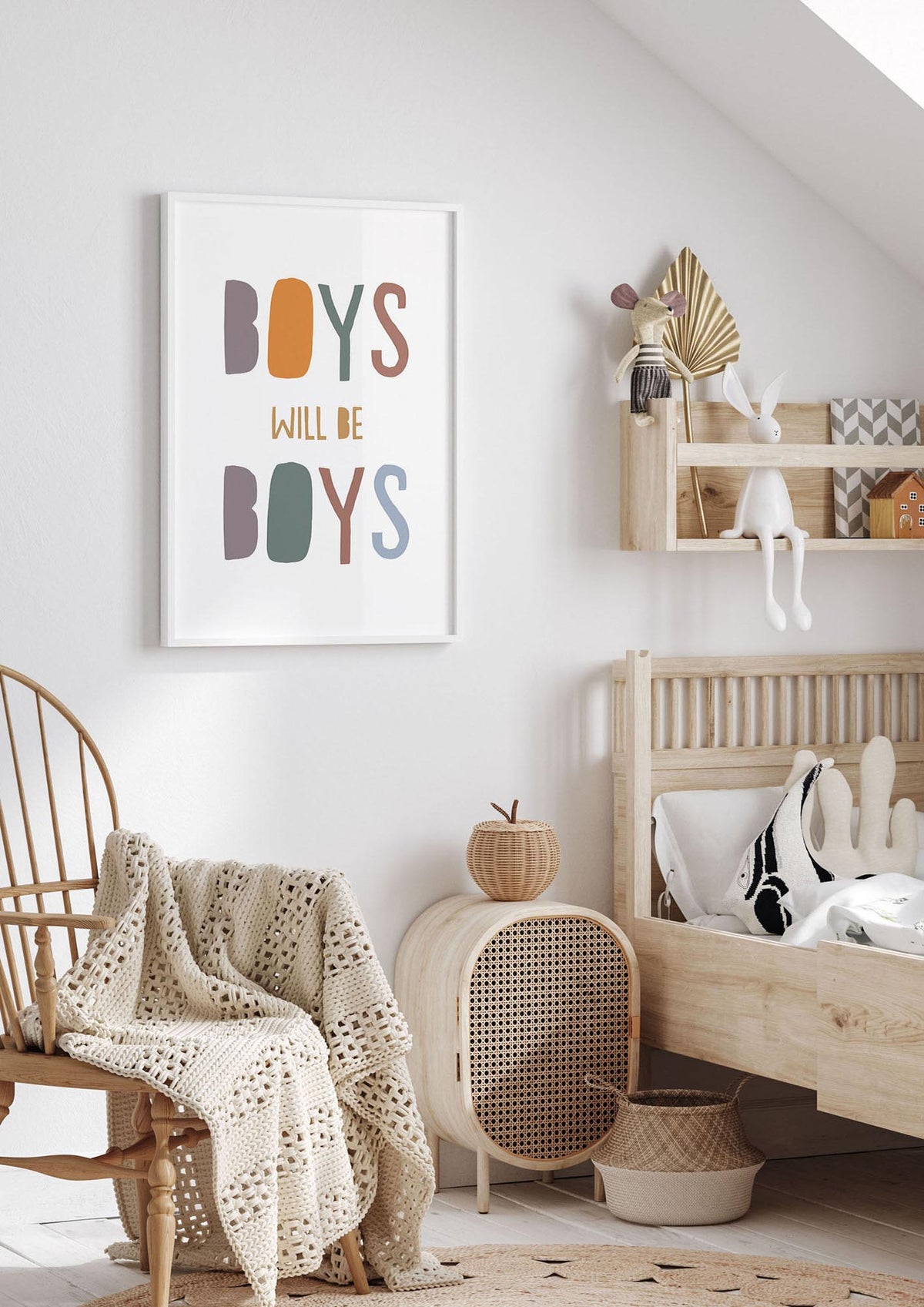 Boys Will Be Boys" Printed Poster - nursery 1