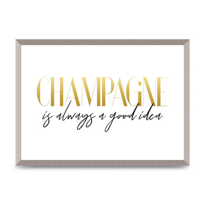 Champagne" Wall Art - A2 framed