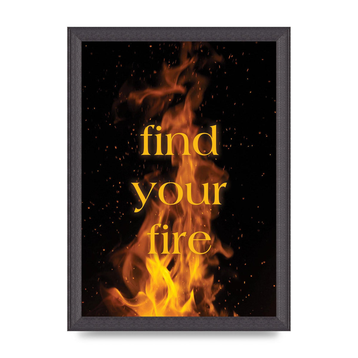 Find Your Fire" Printed Poster - A4 framed